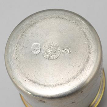 ESTRID ERICSON, a lidded pewter jar from Svenskt Tenn, Stockholm, 1964.