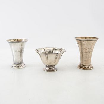 Pokaler/Bägare 8 st silver mestadels GAB 1900-talets första hälft.