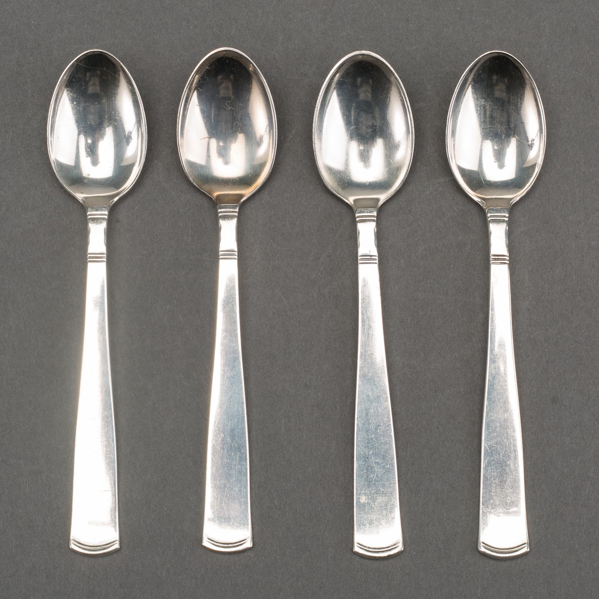 KAFFESKEDAR, silver, 11 st Rosenholm, GAB, Stockholm, 1967.