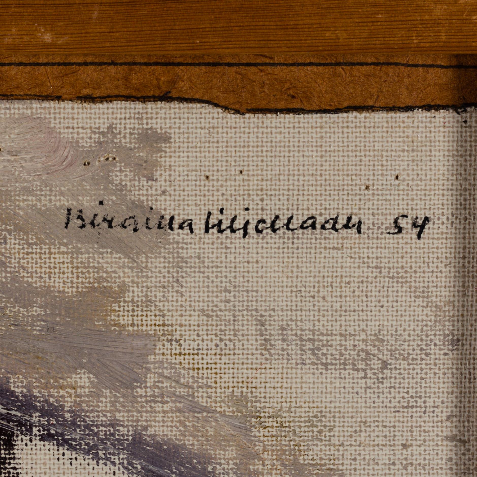 BIRGITTA LILJEBLADH, oil on canvas laid down on panel, signed Birgitta Liljebladh and dated -54.