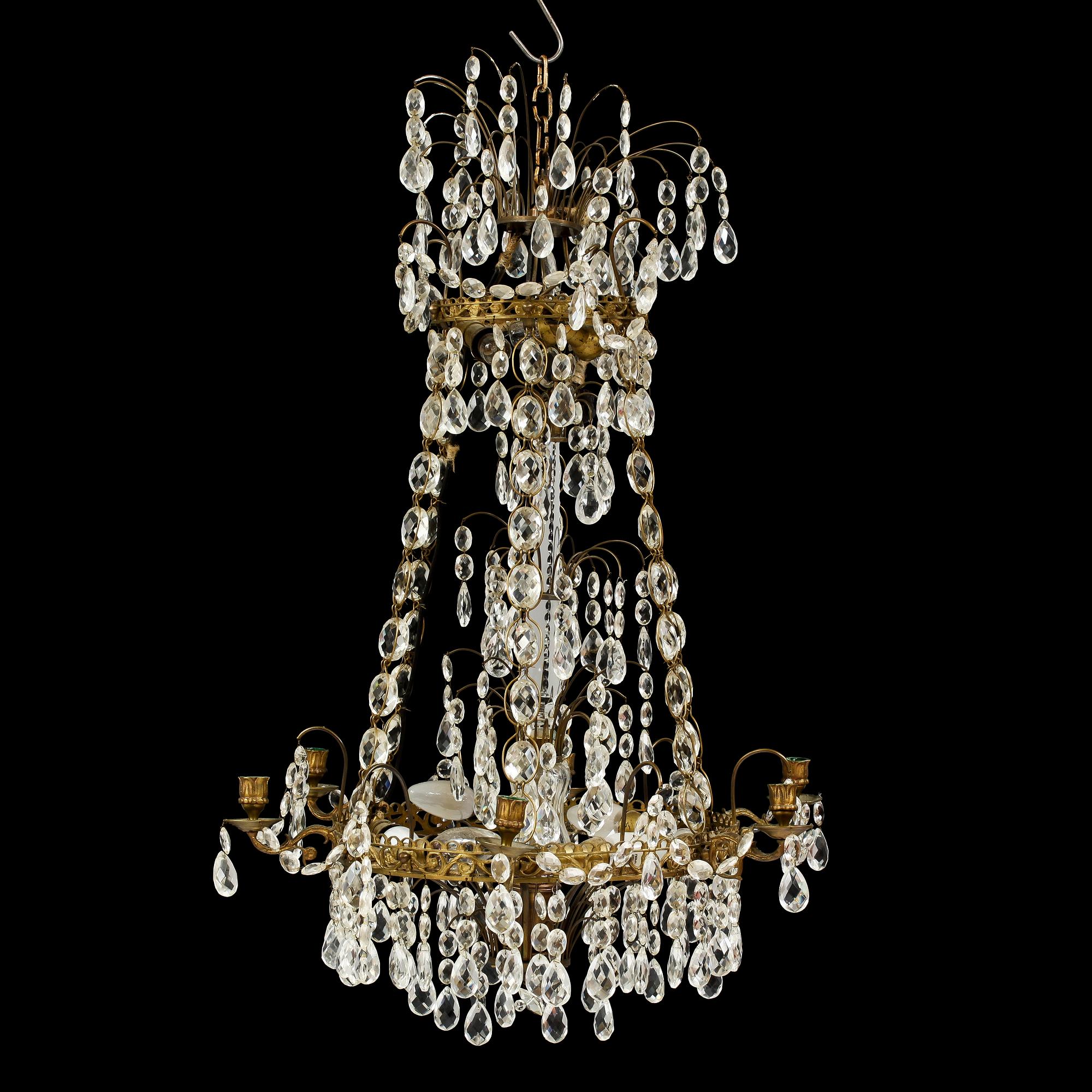 LJUSKRONA, gustaviansk stil, 1900-tal. H 80.