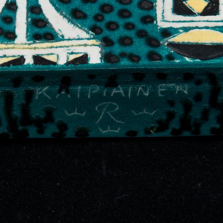 BIRGER KAIPIAINEN, KERAMIKRELIEF. Sign. Kaipiainen. Rörstrand. 1950-tal.