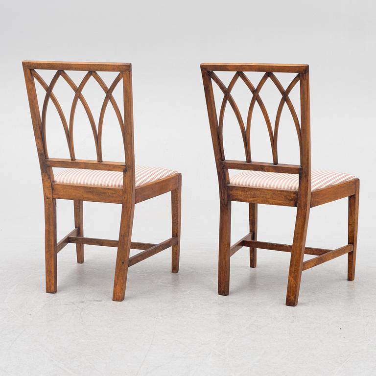 A set of five Directoire chairs, first half of the 19th Century.