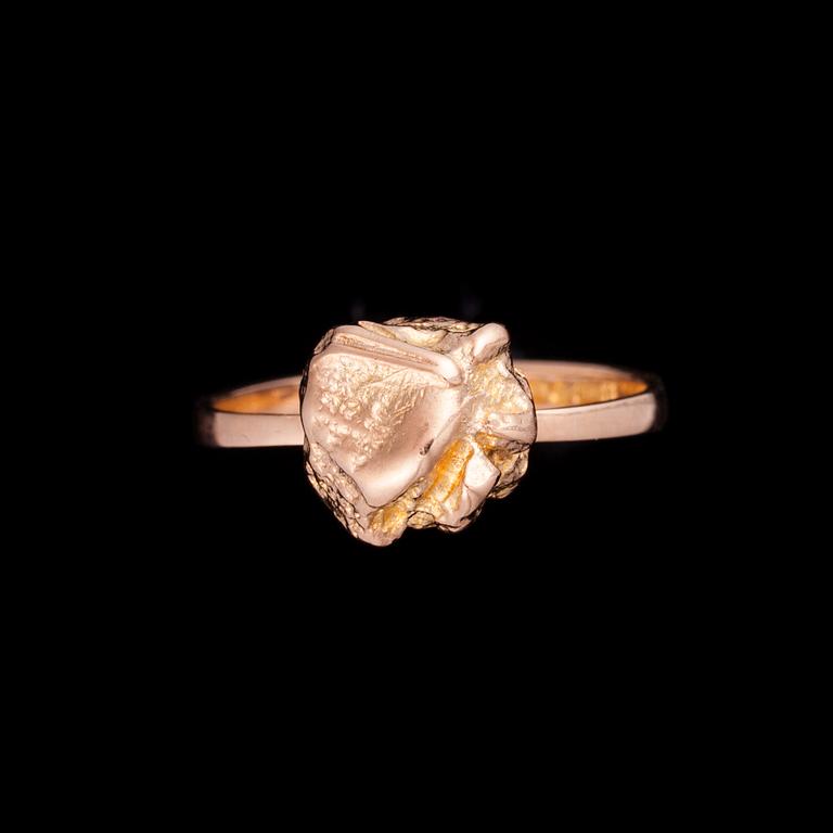 RING, guld 14K, Lapponia, Björn Weckström, 1972. Vikt 3,0 g.