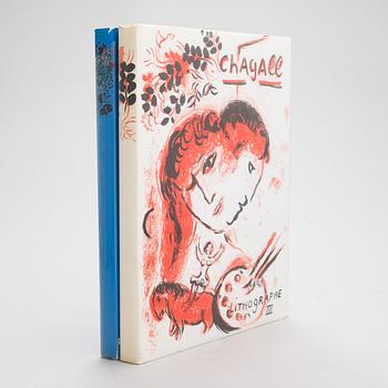 Two books, 'Chagall Lithographe III' and 'Chagall Litographe IV', 1969 and 1974.