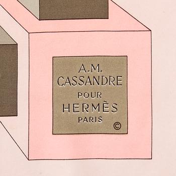 Hermès, a pair of silk scarves.