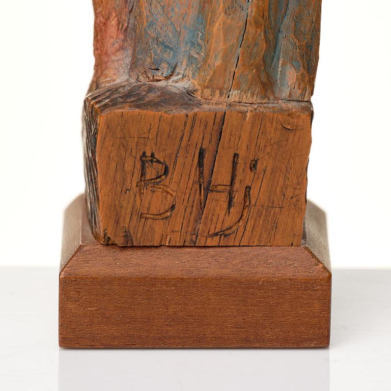 Bror Hjorth, sculpture, painted wood, signed.