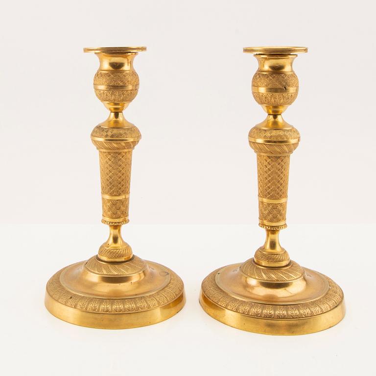 Pair of candlesticks Empire mid/late 19th century.