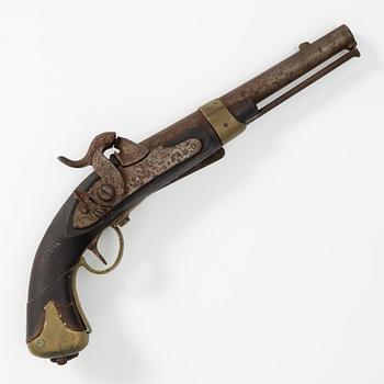 Percussion lock pistol, Swedish, 1845 Navy pattern.