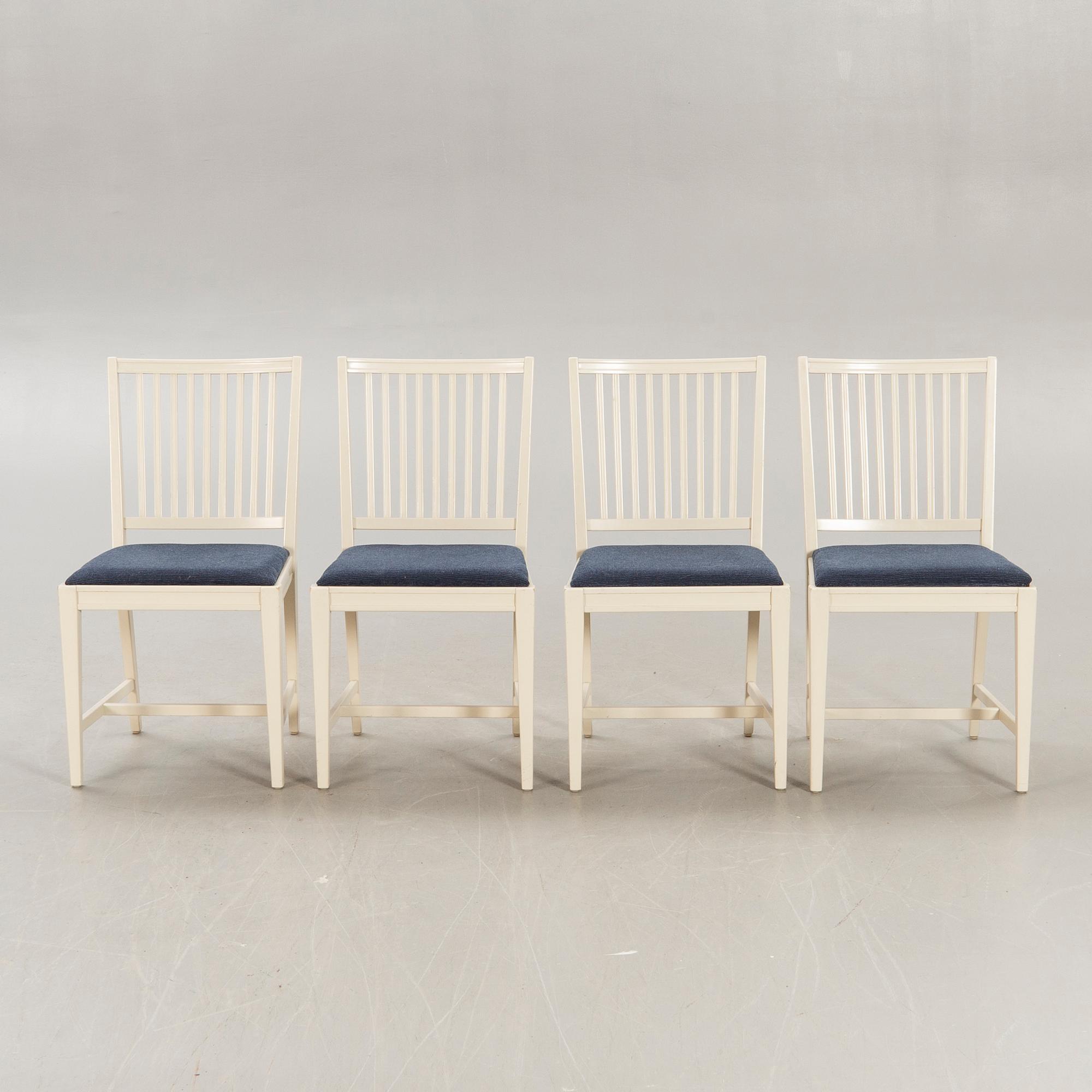 Svante Skogh, dining table plus 2 extension leaves, 4 chairs, second half of the 20th century.