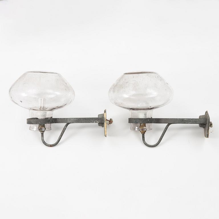 Vägglampor, ett par, Swedish Modern, ASEA, 1900-talets mitt.