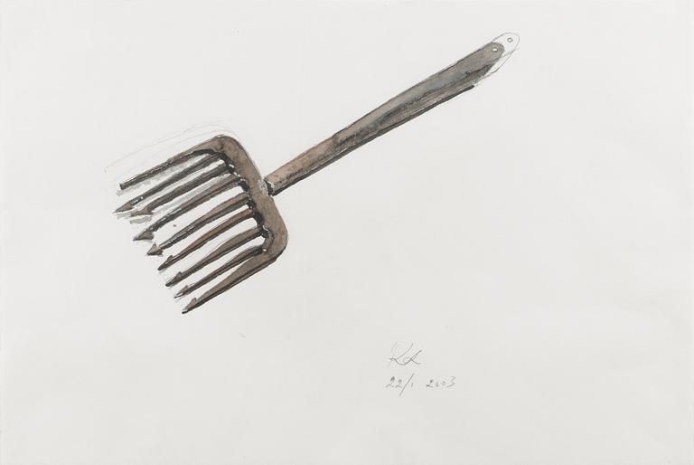 KUUTTI LAVONEN, water colour, signed and dated 22/1 2003.