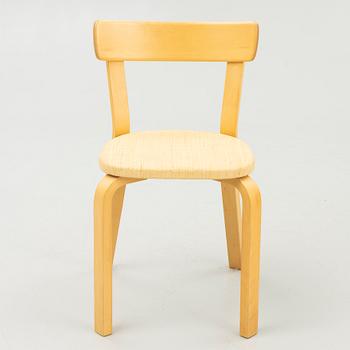 Alvar Aalto, chairs, 4 pcs, model 69, Artek, Finland, second half of the 20th century.