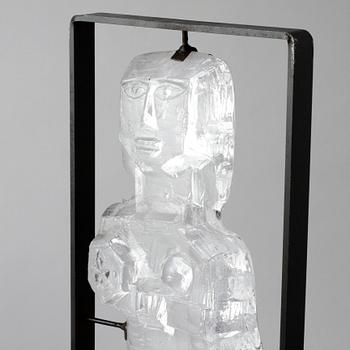 SKULPTUR, glas, Erik Höglund, Boda, osignerad, 1900-talets andra hälft.