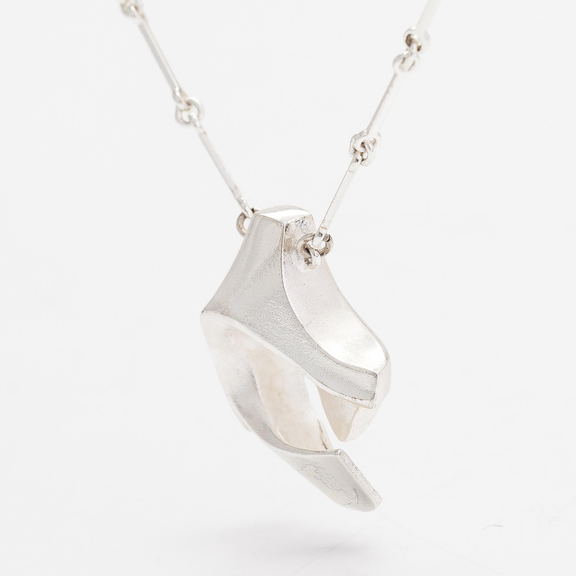 Björn Weckström, Halsband "Akimbo", sterlingsilver. Lapponia 1987.