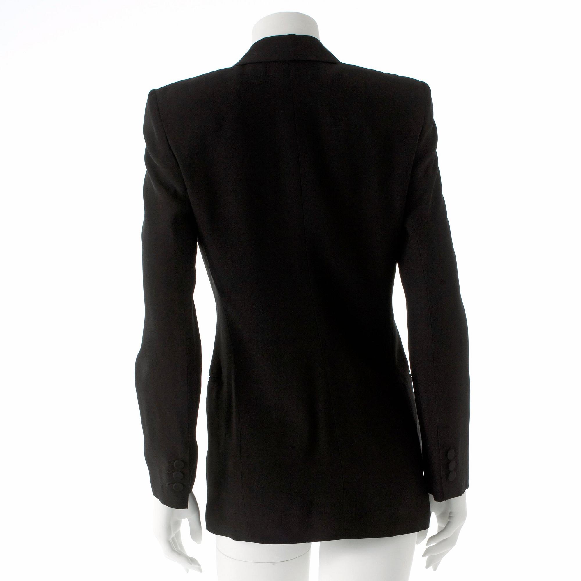 EMPORIO ARMANI, a black suit jacket.