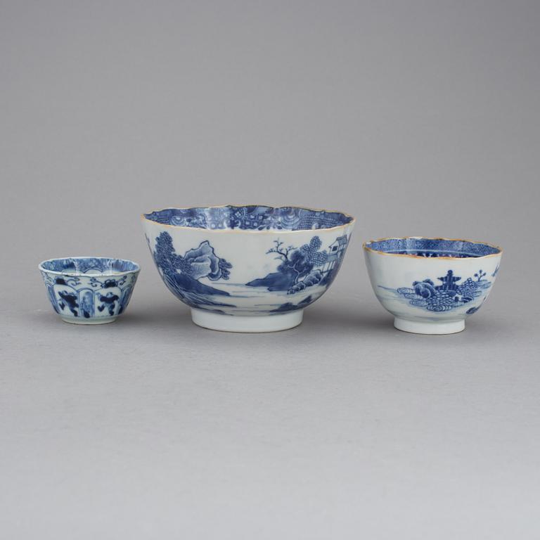 PARTI PORSLIN, 15 delar, kompaniporslin, Kina, 1700-tal.