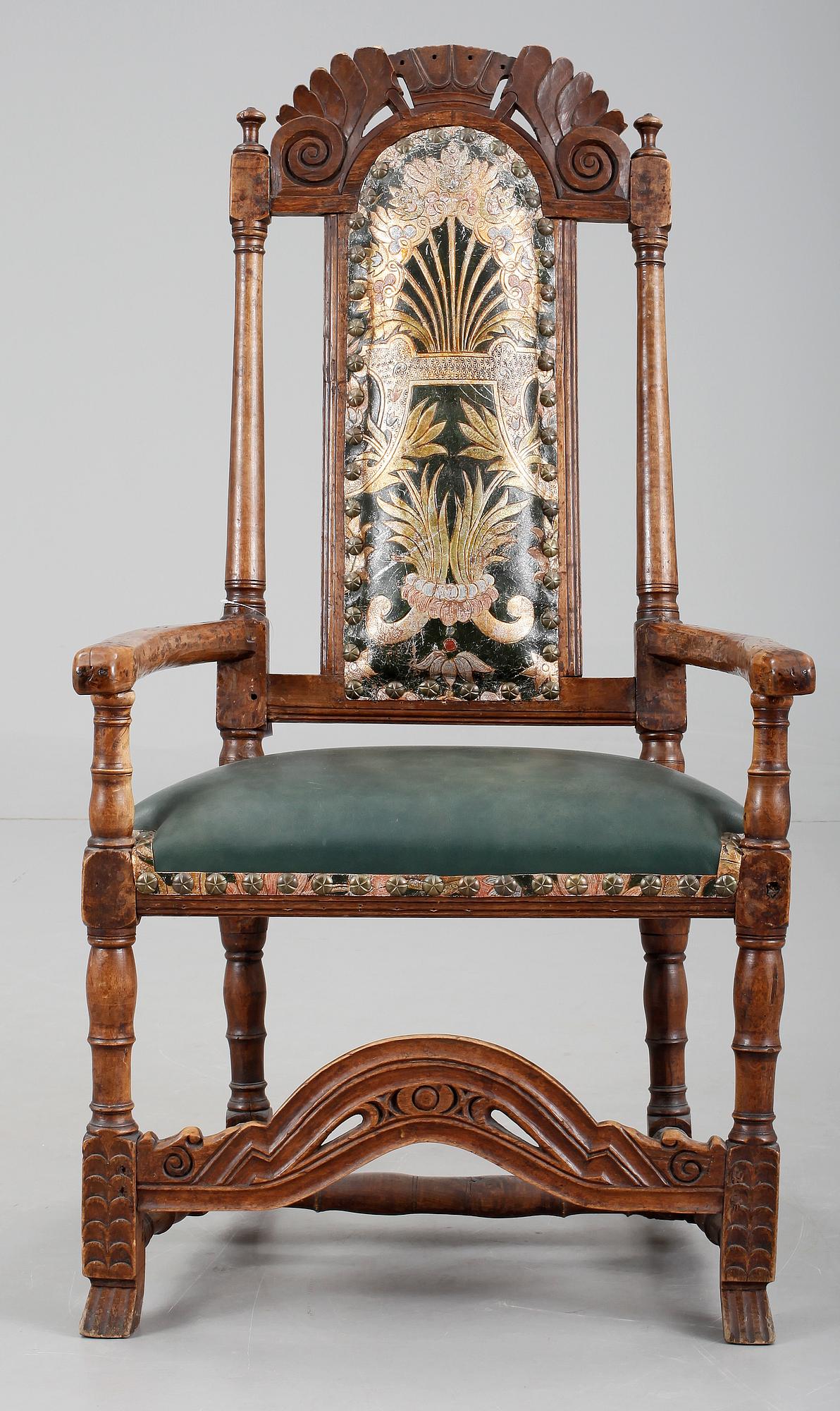 KARMSTOL, barock, 1700-talets första hälft.