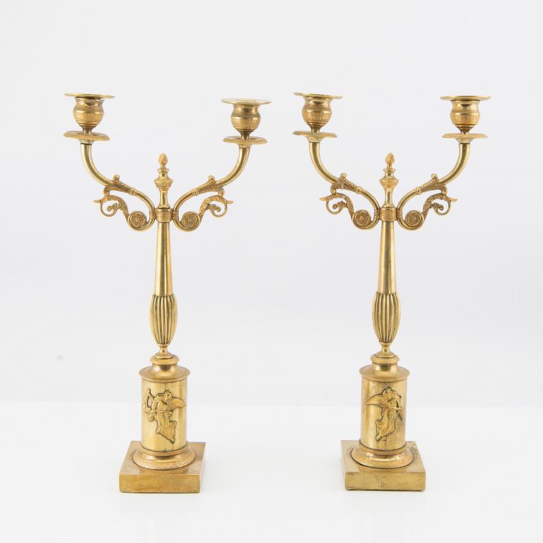 Pair of Empire candelabras from the mid-19th century.