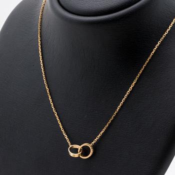 CARTIER HALSBAND LOVE NECKLACE 18K guld och briljanter 0,22 ct, originaletui och certifikat.