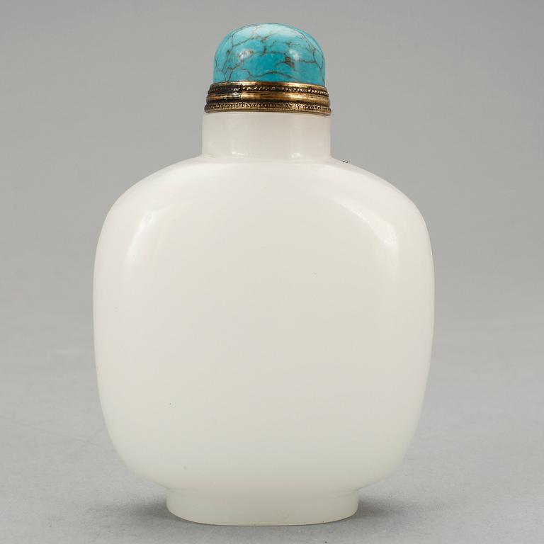 SNUSFLASKA, nefrit, Kina 1900-tal.