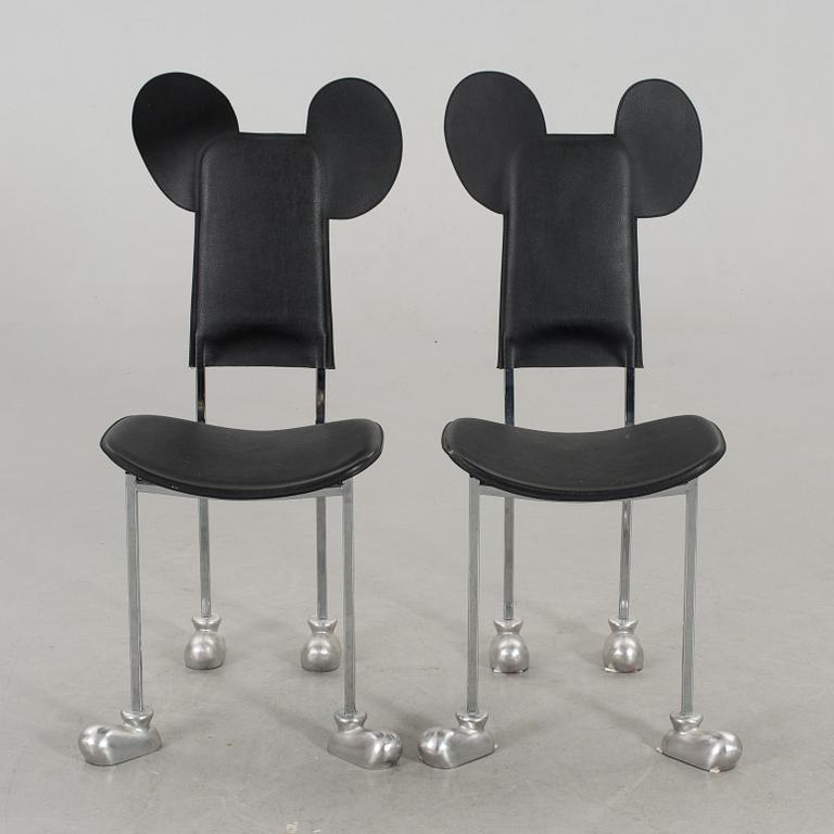 JAVIER MARISCAL, a pair of Garriris chairs, later part of the 20th cventury.