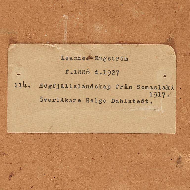 Leander Engström, "Högfjällslandskap från Somaslaki".