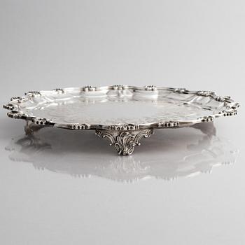 Hands & Son, presenterfat/salver, silver, London 1859.