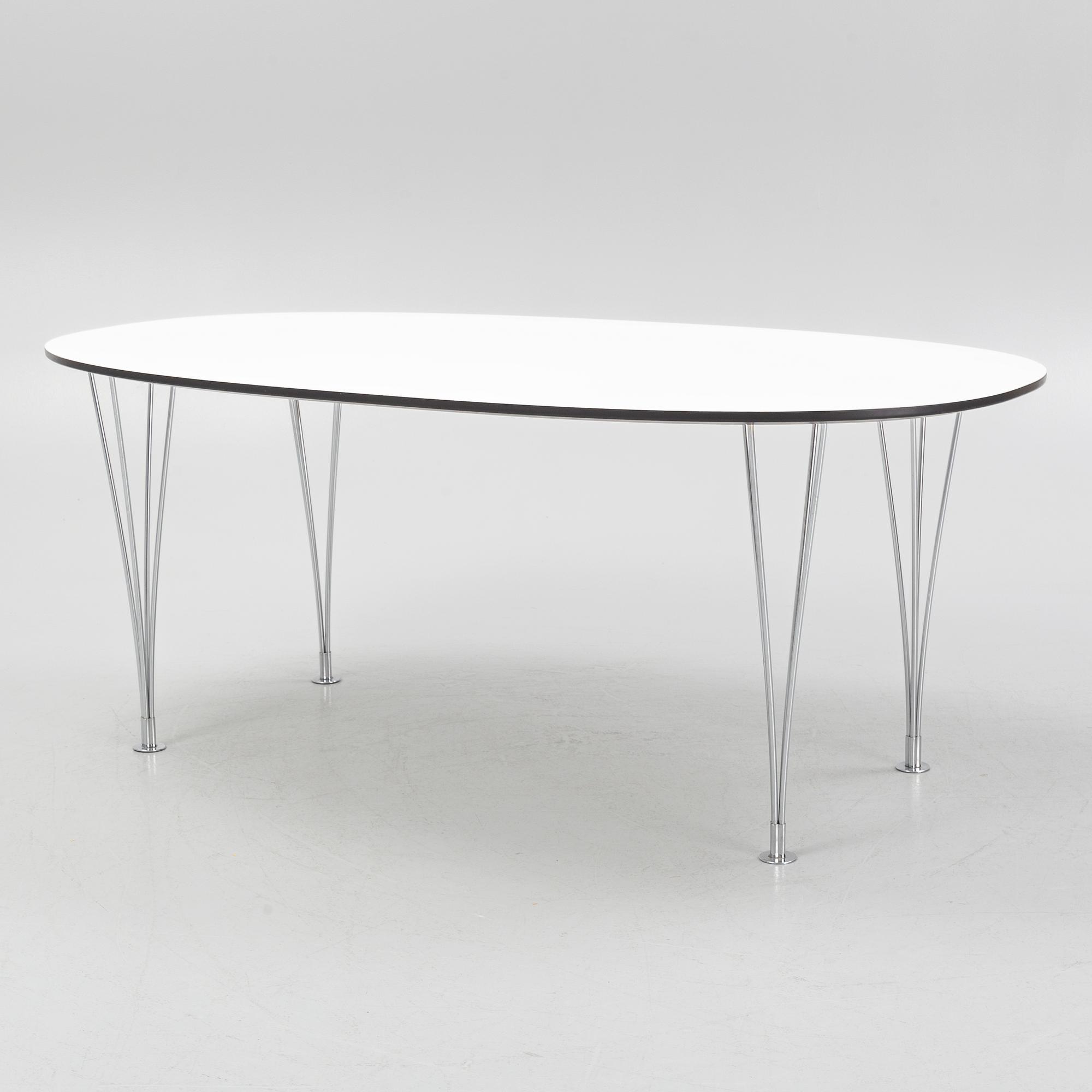 Bruno Mathsson & Piet Hein, dining table, "Superellipse", Bruno Mathsson International AB, Värnamo, 2011.