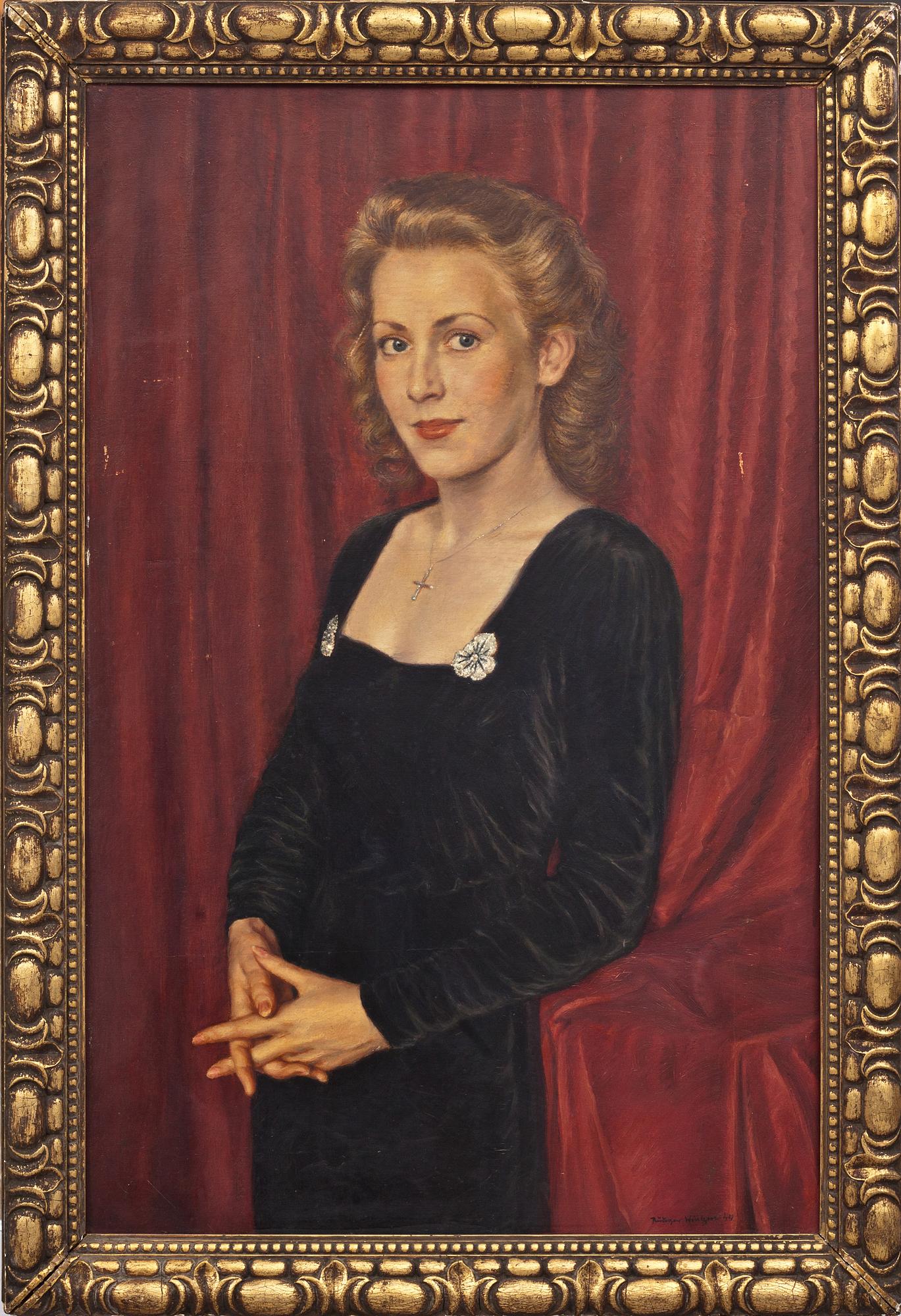 RÜDIGER WINTZEN, olja på pannå, signerad och daterad 44.