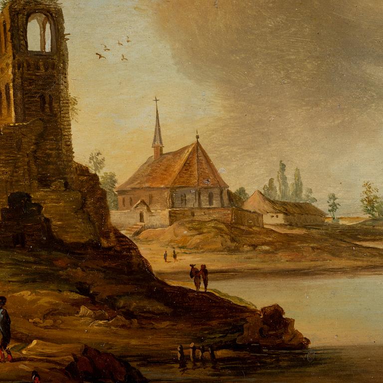 Johan Sevenbom, Landscape with ruins of a church.