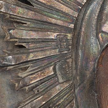 Icon with a silver oklad, Moscow, Russia, 1871.