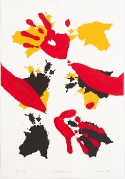 Raul Meel, portfolio with 6 silkscreen in colours, 1989, signed X/X.