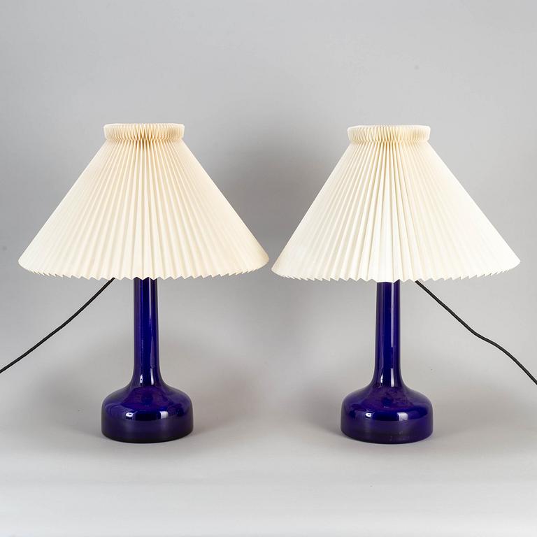 BIILMANN-PETERSEN, two '343' table lamps for Le Klint.