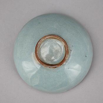 SKÅL samt VAS, keramik. Chün-glasyr stil. 1900-tal.