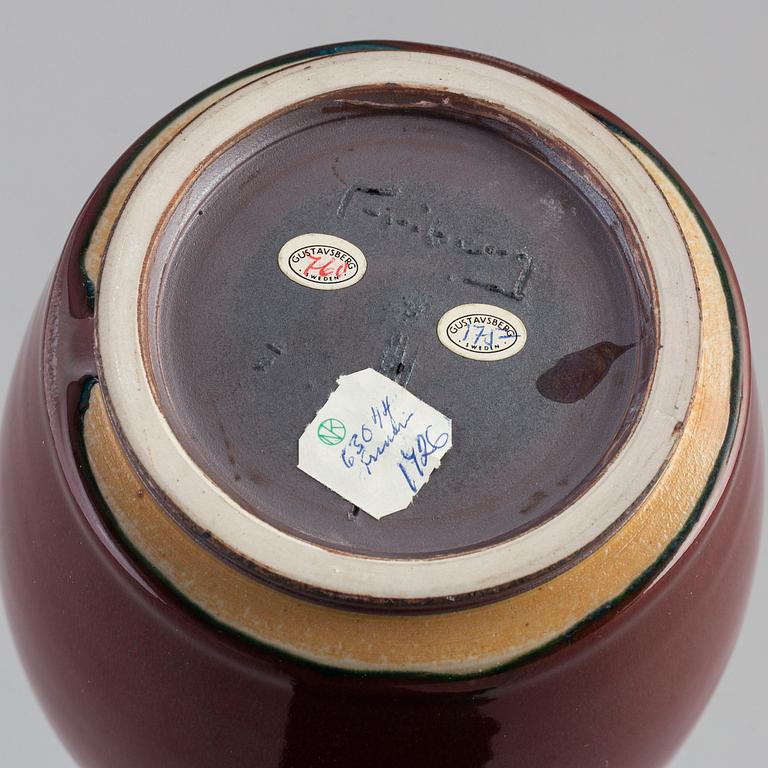 BERNDT FRIBERG, vas, stengods, signerad Gustavsbergs studio, 1968.