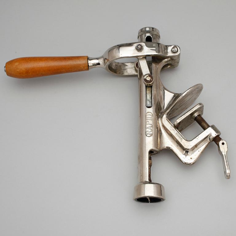 BORDSKORKSKRUV, Rapid, Schweiz, 1900-talets andra hälft.