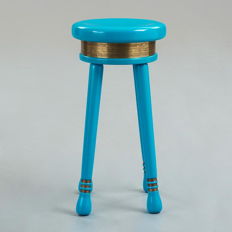 Mats Theselius, a "Skepparpallen" stool, Källemo, Sweden, post 2001.