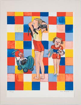 Lena Cronqvist, litograph in colours, signed and dated 1995, numbered 274/275.