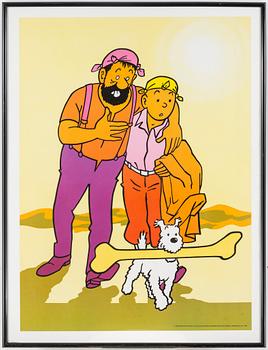 A pair of Tintin posters from Inspiration AB, Stockholm, 1970.