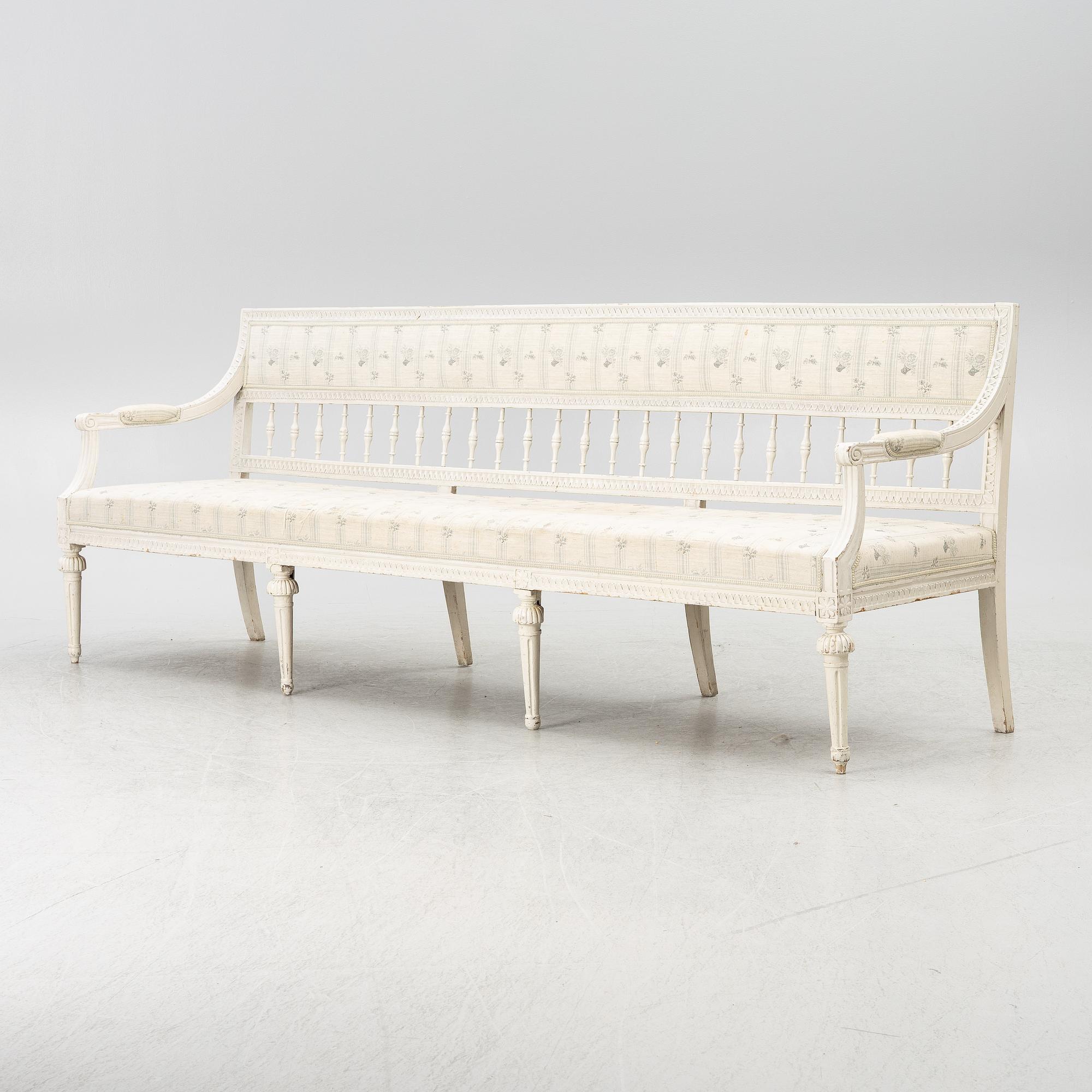 Soffa, Gustaviansk, 1700-talets slut.