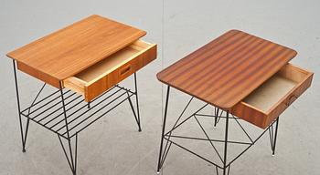 SÄNGBORD, 2 st, 1900-talets andra hälft.