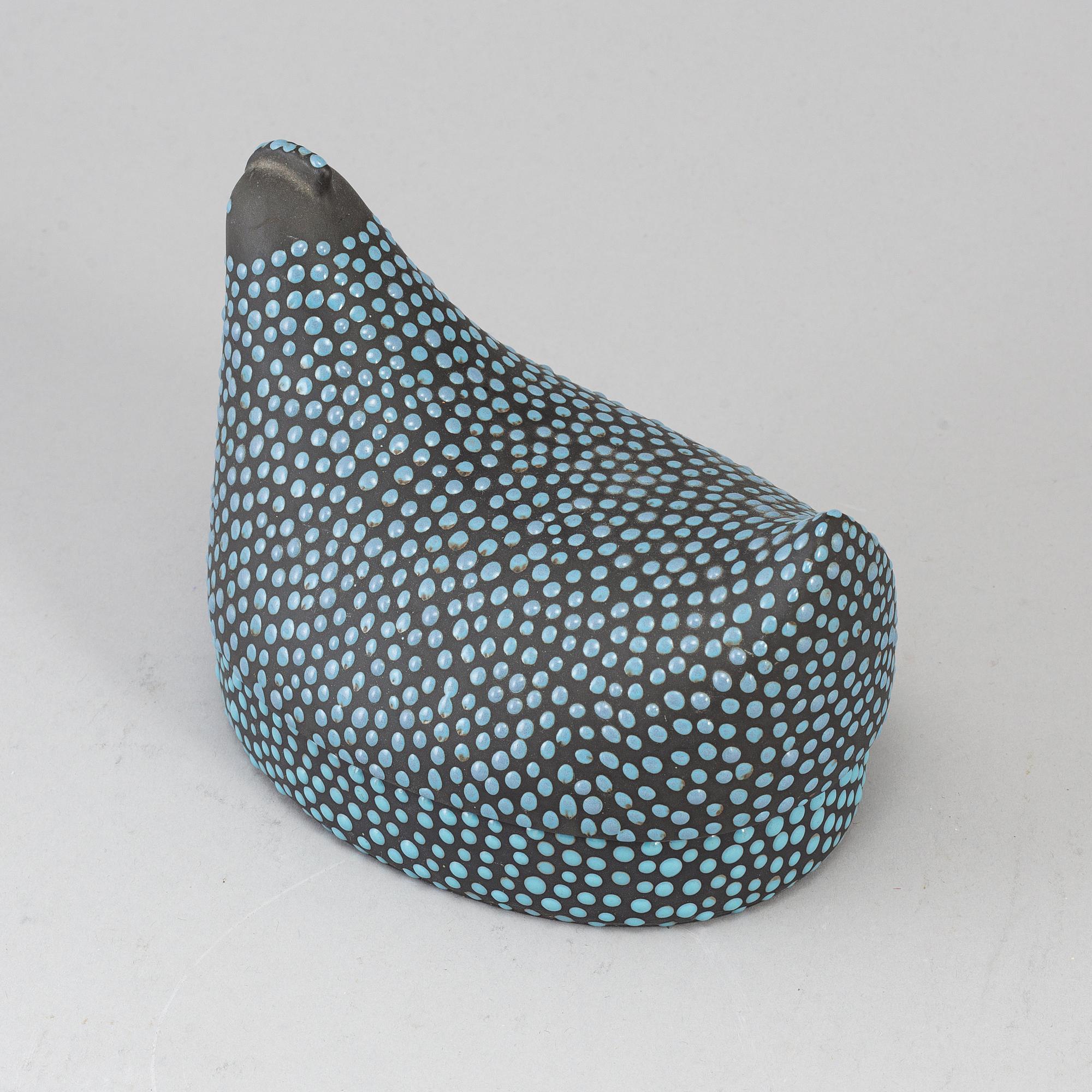 KAARINA AHO, keramik, "Munakana" (Ägghöna), Arabia. 1950-tal.