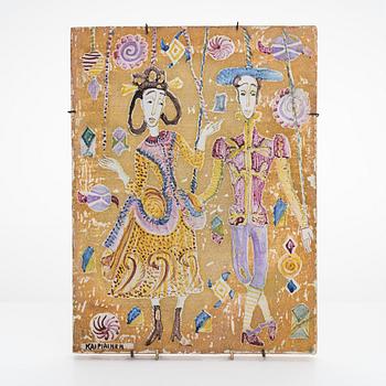 Birger Kaipiainen, A stoneware relief signed Kaipiainen.