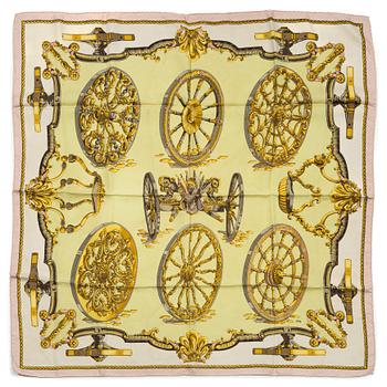 Hermès, scarf, "Roues de Canon".