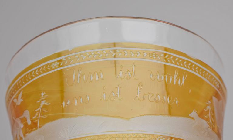 PARTI GLAS, 8 delar, bla Böhmiskt, 1800/1900-tal.