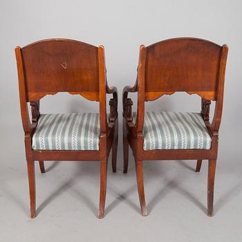 KARMSTOLAR, ett par, Ryssland 1820-tal.