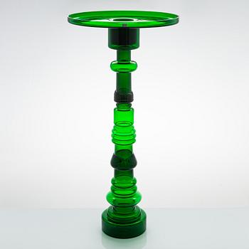 Oiva Toikka, A 'Lighthouse' glass vase/candlestick, signed Nuutajärvi Notsjö.