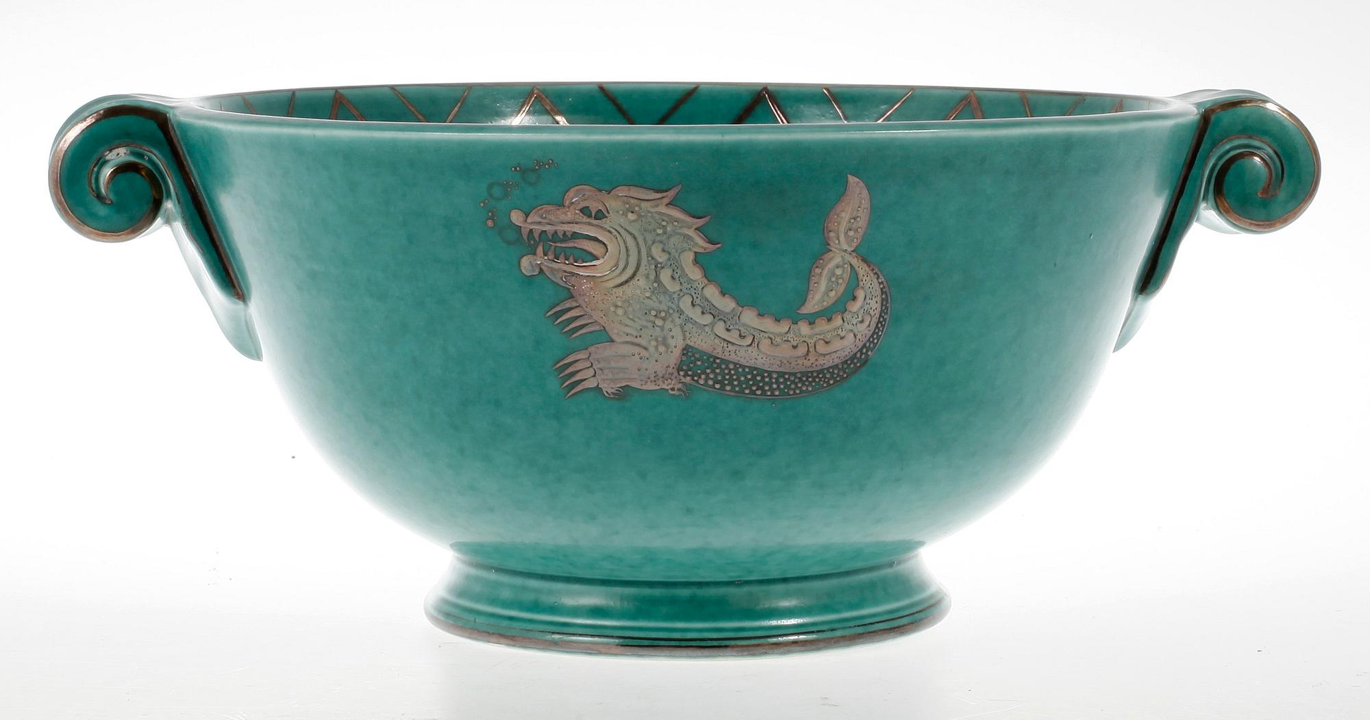 SKÅL, flintgods, "Argenta", Wilhelm Kåge, Gustavsberg.