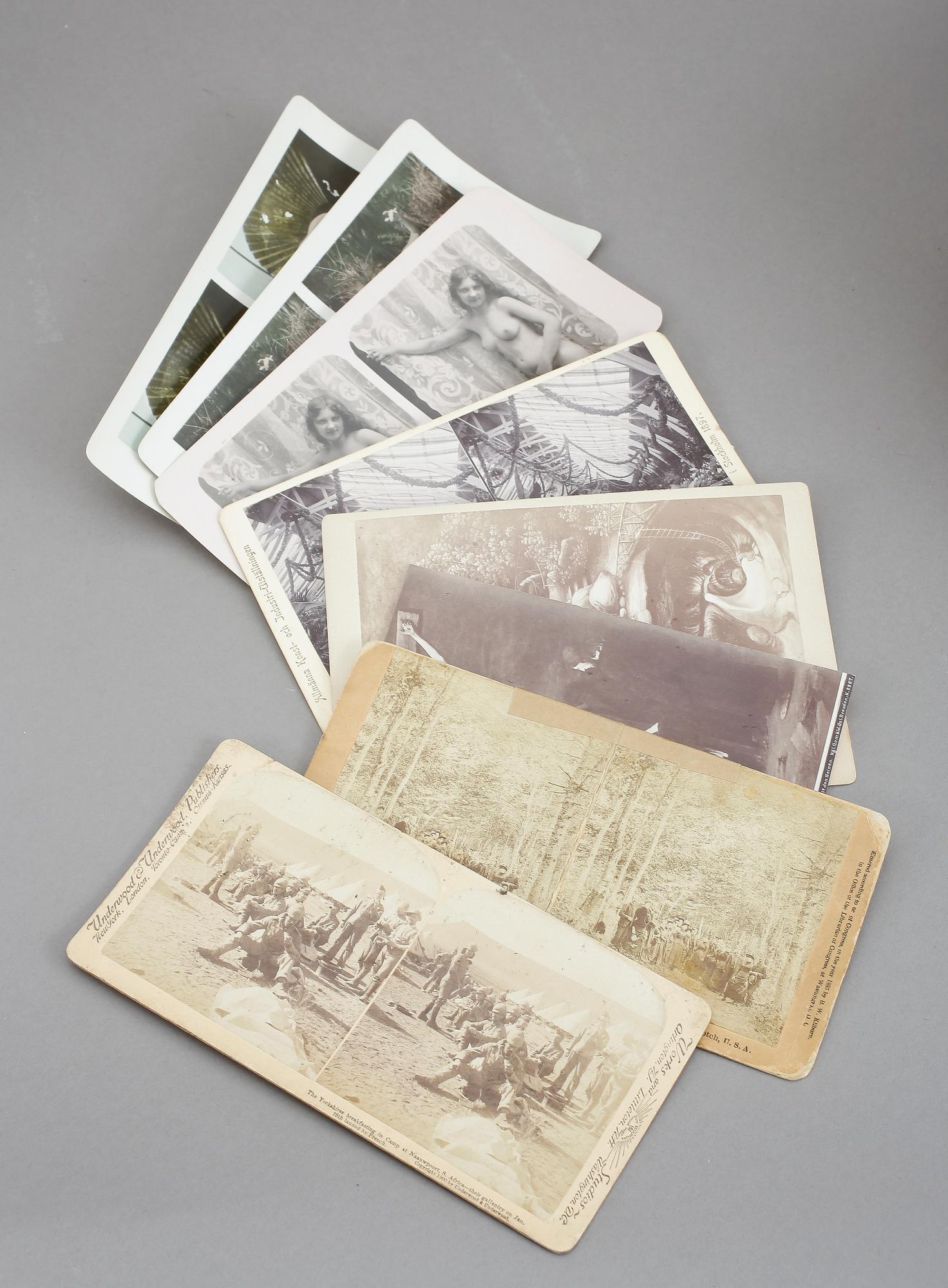 STEREOSKOP 2 st, samt BILDER ca 100st, sekelskiftet 1800/1900.